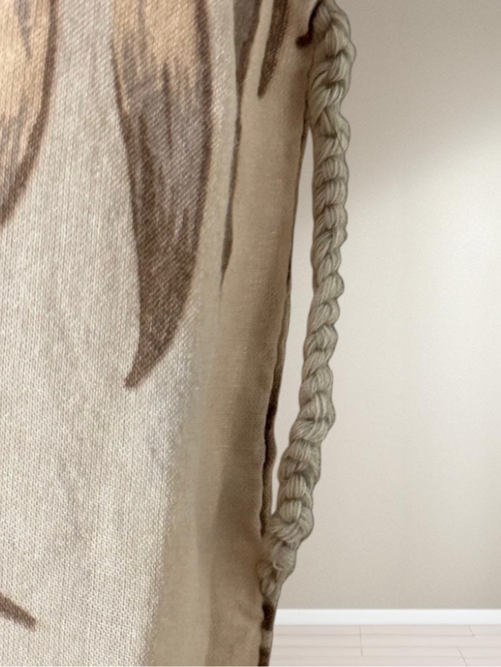 Blue Island Tiered Maxi Dress Beige Floral Tassel Tie Straps Tropical Resortwear - Picture 8 of 11